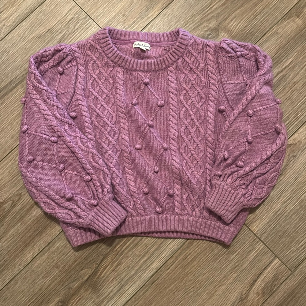 For Love & Lemons purple bon bon sweater!  Excellent condition-used